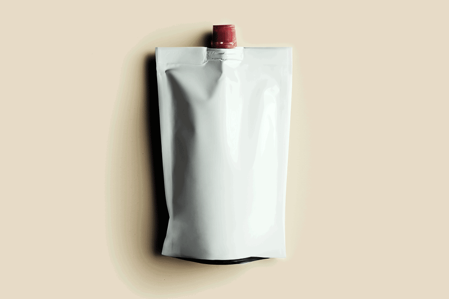 sachet package full of liquid